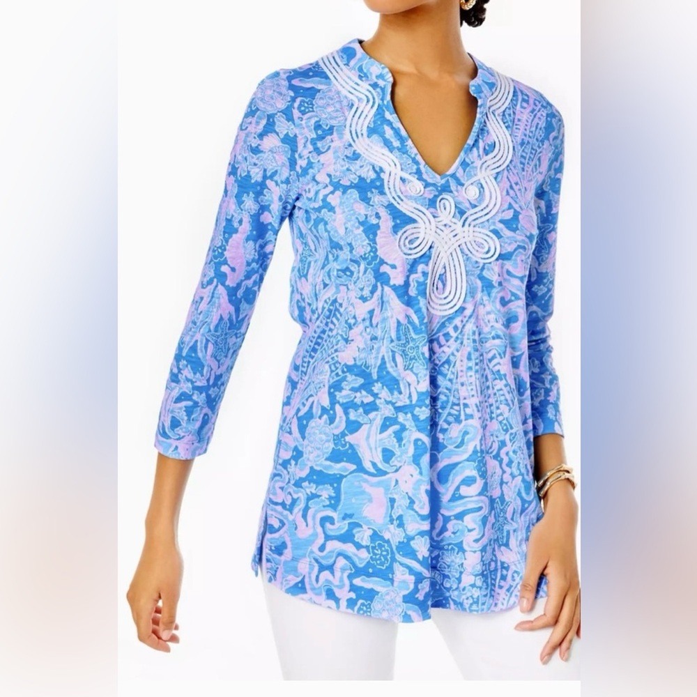Lilly Pulitzer
Kaia Knit Tunic Top
Boca Blue Sea What I Sea